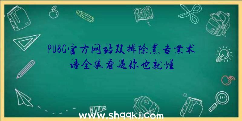 PUBG官方网站双排除黑专业术语全集看过你也就懂