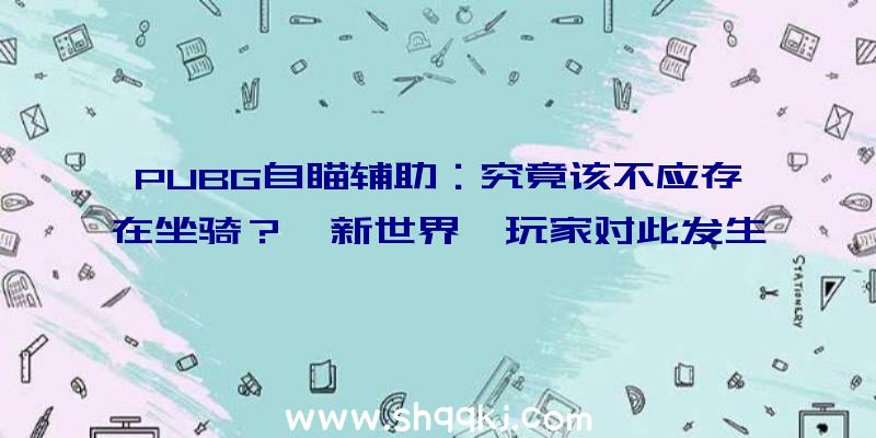 PUBG自瞄辅助：究竟该不应存在坐骑？《新世界》玩家对此发生争辩