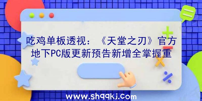 吃鸡单板透视：《天堂之刃》官方地下PC版更新预告新增全掌握重视映射及字幕定制