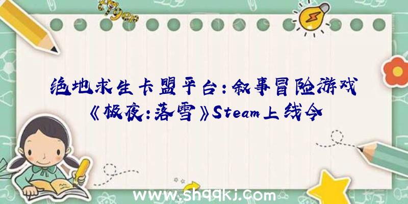 绝地求生卡盟平台：叙事冒险游戏《极夜：落雪》Steam上线今朝主机板出售方案暂未发布