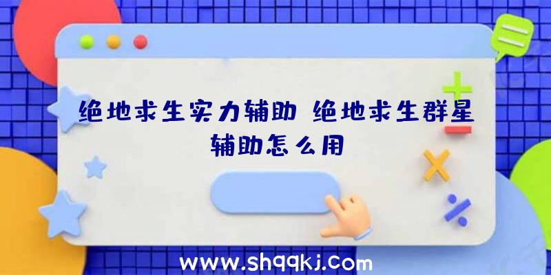 绝地求生实力辅助、绝地求生群星辅助怎么用