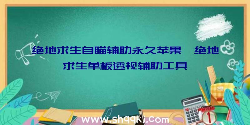 绝地求生自瞄辅助永久苹果、绝地求生单板透视辅助工具