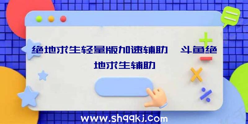 绝地求生轻量版加速辅助、斗鱼绝地求生辅助