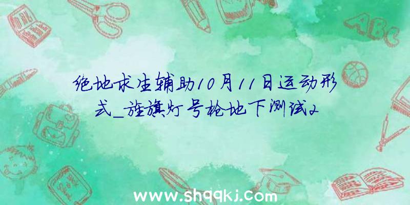 绝地求生辅助10月11日运动形式_旌旗灯号枪地下测试2