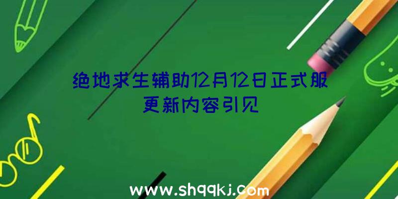 绝地求生辅助12月12日正式服更新内容引见