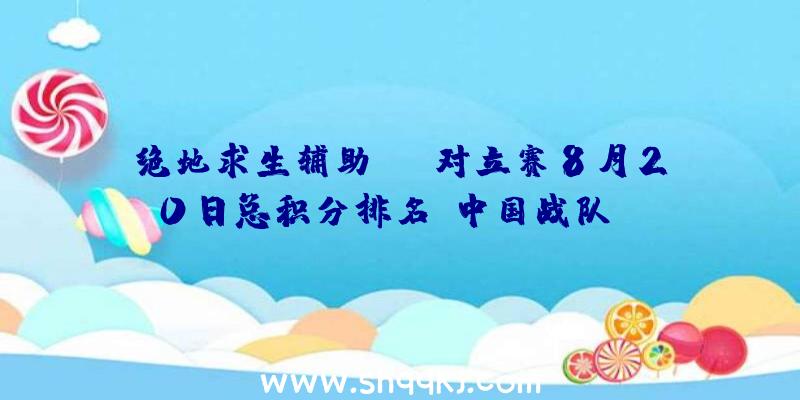 绝地求生辅助OSM对立赛8月20日总积分排名_中国战队iFTY位列第三