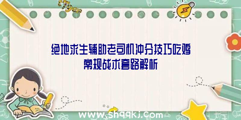 绝地求生辅助老司机冲分技巧吃鸡常规战术套路解析