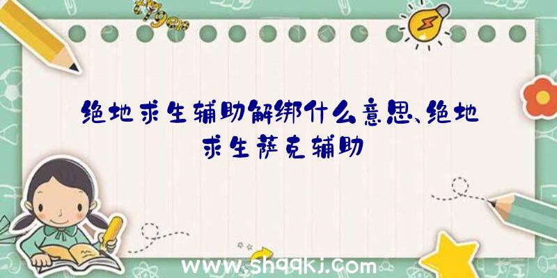 绝地求生辅助解绑什么意思、绝地求生萨克辅助