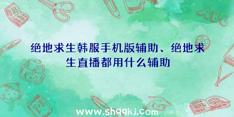 绝地求生韩服手机版辅助、绝地求生直播都用什么辅助