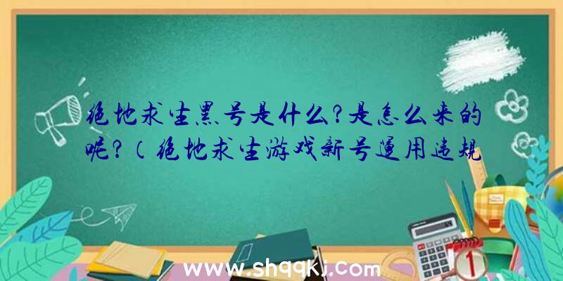 绝地求生黑号是什么？是怎么来的呢？（绝地求生游戏新号运用违规方法）