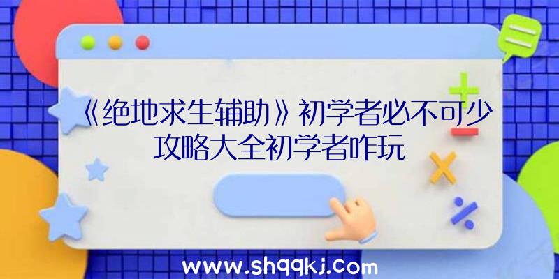 《绝地求生辅助》初学者必不可少攻略大全初学者咋玩