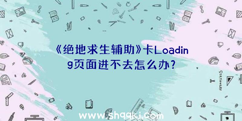 《绝地求生辅助》卡Loading页面进不去怎么办？