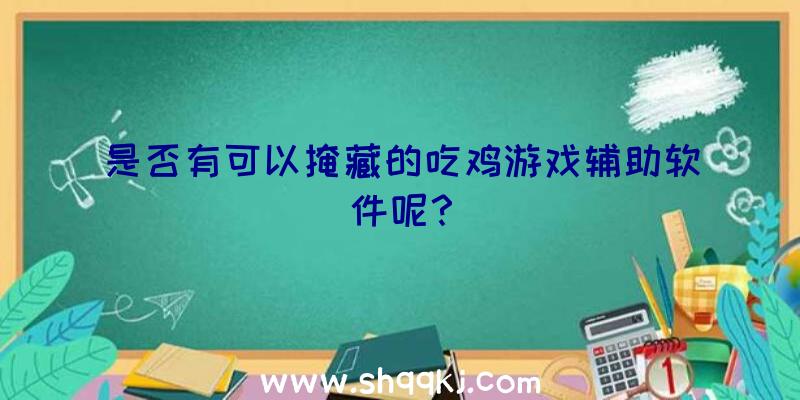 是否有可以掩藏的吃鸡游戏辅助软件呢？