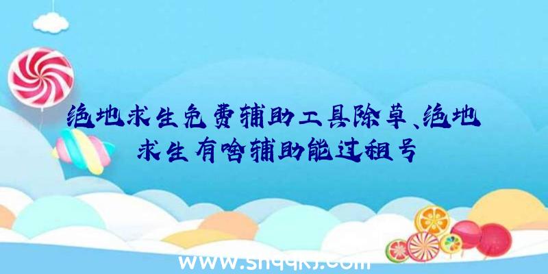 绝地求生免费辅助工具除草、绝地求生有啥辅助能过租号