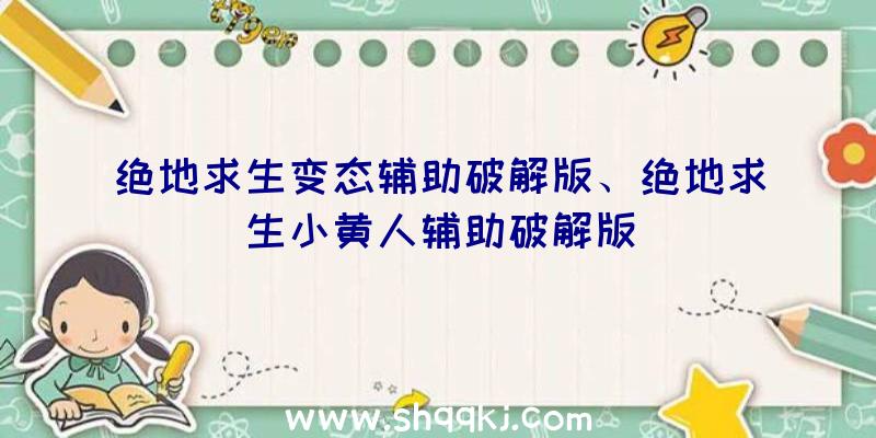 绝地求生变态辅助破解版、绝地求生小黄人辅助破解版