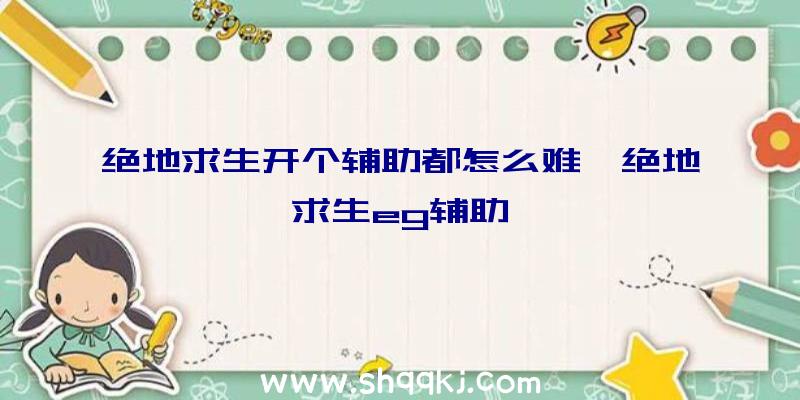 绝地求生开个辅助都怎么难、绝地求生eg辅助