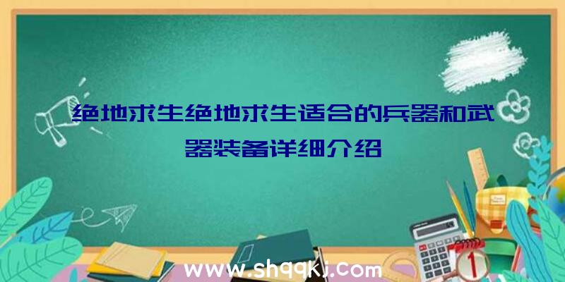 绝地求生绝地求生适合的兵器和武器装备详细介绍