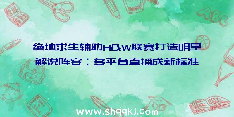 绝地求生辅助H&W联赛打造明星解说阵容：多平台直播成新标准