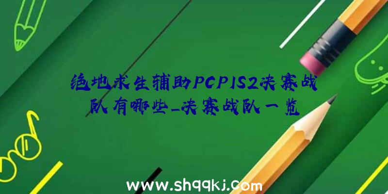 绝地求生辅助PCPIS2决赛战队有哪些_决赛战队一览