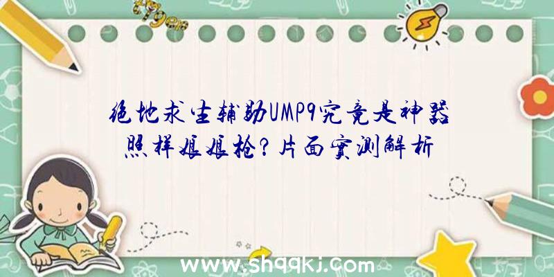 绝地求生辅助UMP9究竟是神器照样娘娘枪？片面实测解析