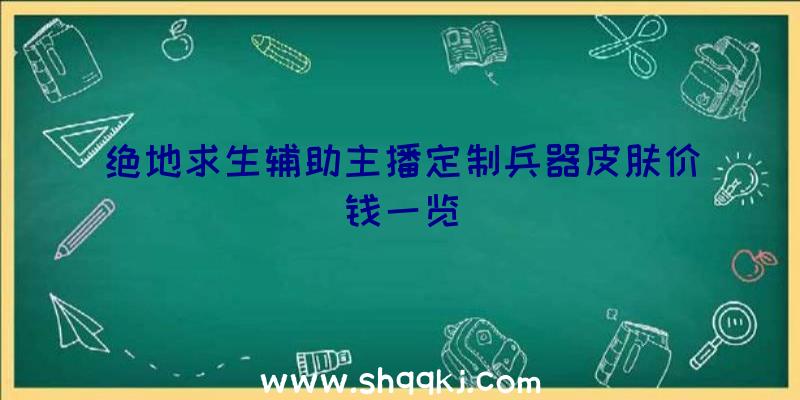 绝地求生辅助主播定制兵器皮肤价钱一览