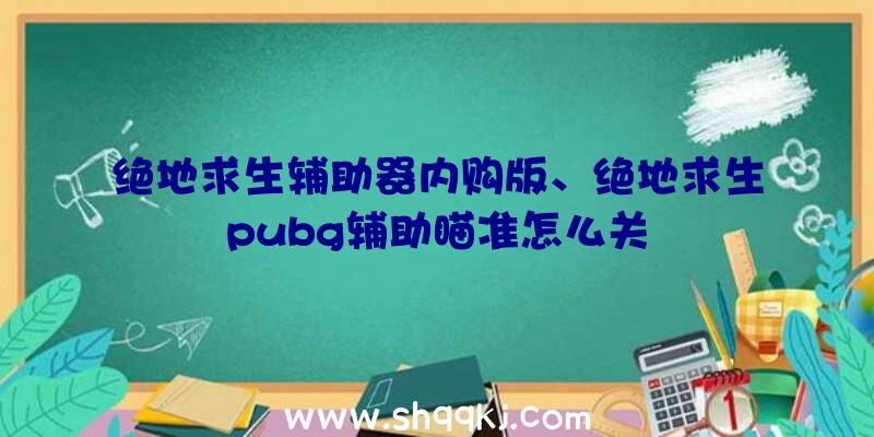 绝地求生辅助器内购版、绝地求生pubg辅助瞄准怎么关