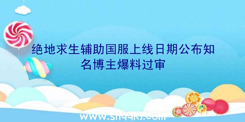 绝地求生辅助国服上线日期公布知名博主爆料过审