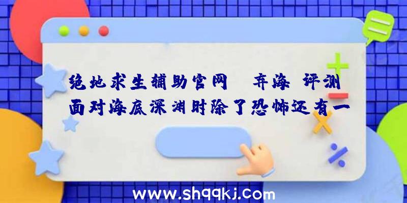 绝地求生辅助官网：《弃海》评测：面对海底深渊时除了恐怖还有一丝高兴