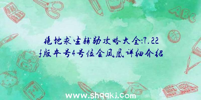 绝地求生辅助攻略大全：7.22f版本号4号位金凤凰详细介绍