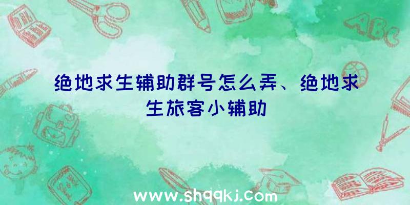 绝地求生辅助群号怎么弄、绝地求生旅客小辅助