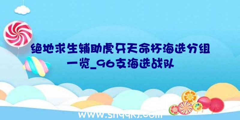 绝地求生辅助虎牙天命杯海选分组一览_96支海选战队