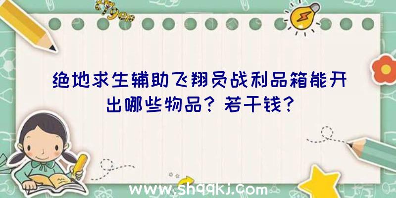 绝地求生辅助飞翔员战利品箱能开出哪些物品？若干钱？