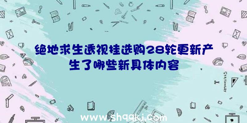 绝地求生透视挂选购28轮更新产生了哪些新具体内容