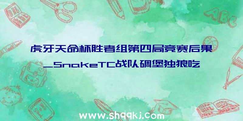 虎牙天命杯胜者组第四局竞赛后果_SnakeTC战队碉堡独狼吃鸡辅助