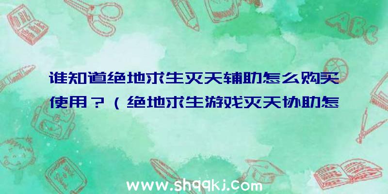 谁知道绝地求生灭天辅助怎么购买使用？（绝地求生游戏灭天协助怎么用？）